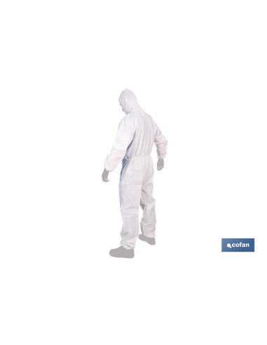 Combinaison jetable de protection type 5 et 6 blanche taille XL
