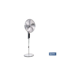 45 cm Metallic Grey Oscillating Floor Fan with Timer and Remote Control 2