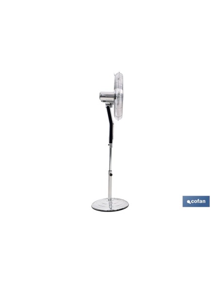 45 cm Metallic Grey Oscillating Floor Fan with Timer and Remote Control