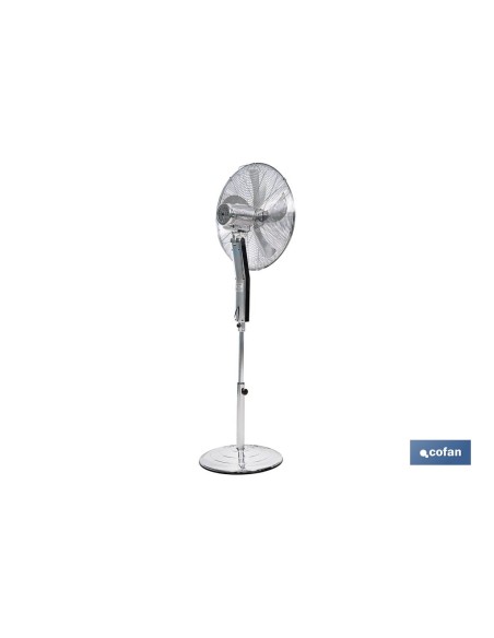 45 cm Metallic Grey Oscillating Floor Fan with Timer and Remote Control