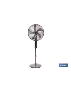 Grey lead oscillating pedestal fan 45 cm 70 W