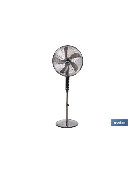Grey lead oscillating pedestal fan 45 cm 70 W