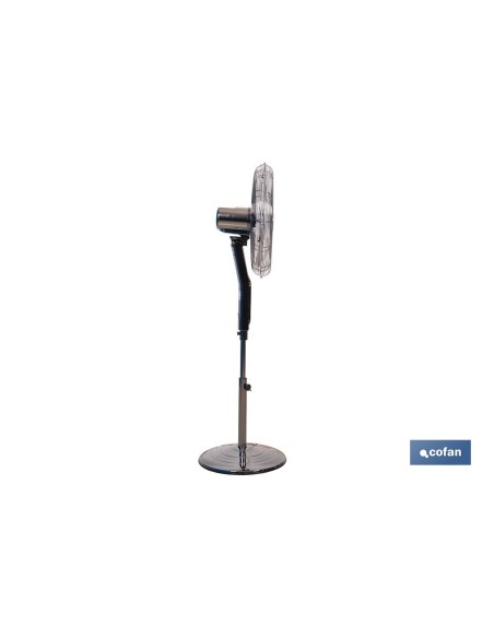 Grey lead oscillating pedestal fan 45 cm 70 W