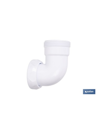1 1/2 Thread Elbow with Gland and Lock Nut Polypropylene