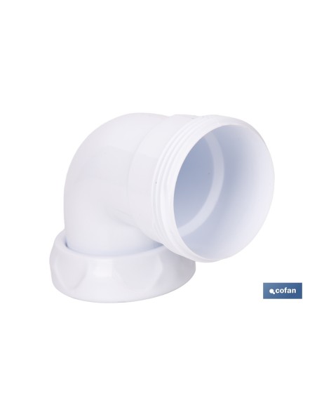 1 1/2 Thread Elbow with Gland and Lock Nut Polypropylene