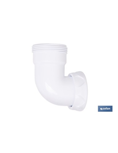 1 1/2 Thread Elbow with Gland and Lock Nut Polypropylene