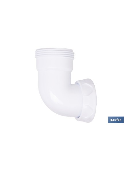 1 1/2 Thread Elbow with Gland and Lock Nut Polypropylene