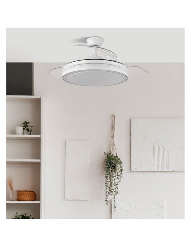Ventola da soffitto DC Esparta Plus 107 cm con LED integrato e telecomando