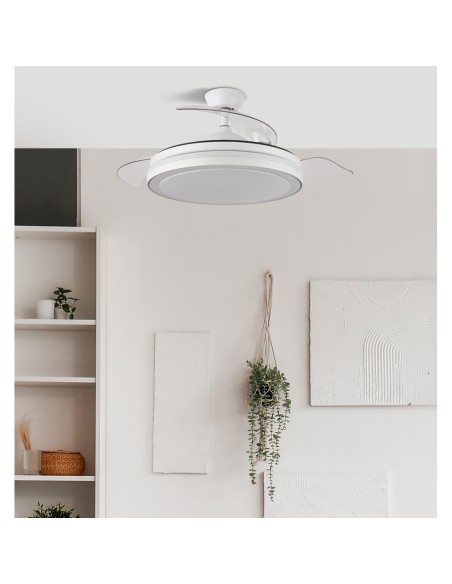 Ventola da soffitto DC Esparta Plus 107 cm con LED integrato e telecomando
