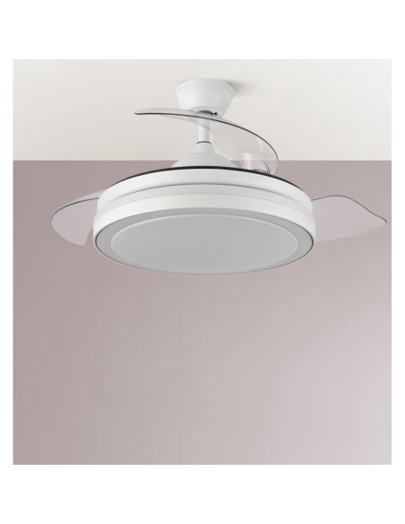 Ventola da soffitto DC Esparta Plus 107 cm con LED integrato e telecomando