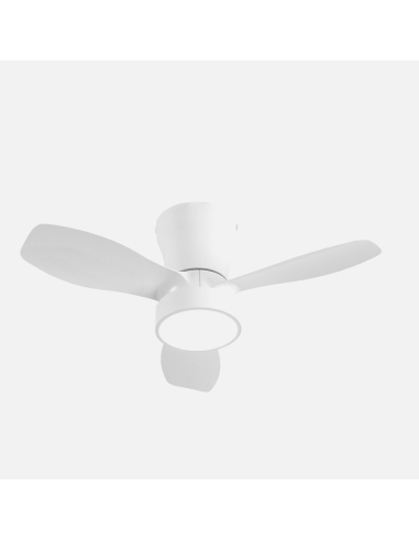 Ventilatore da soffitto Piton 62 cm Bianco con LED integrato 24W e telecomando