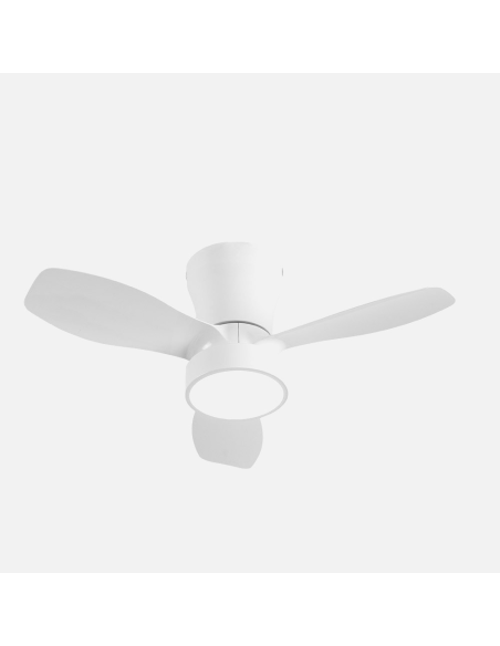 Ventilatore da soffitto Piton 62 cm Bianco con LED integrato 24W e telecomando