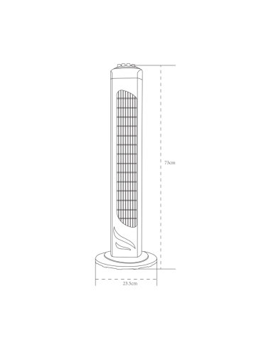 Eter Oscillating Tower Fan 3 Speeds 730mm