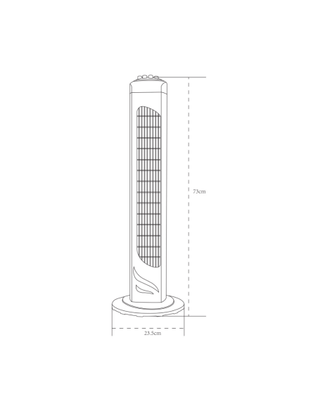 Eter Oscillating Tower Fan 3 Speeds 730mm