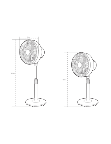Ventilador de pé Airé motor AC 3 velocidades branco diâmetro 32 cm