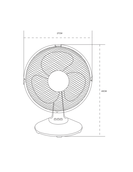 Tischventilator Cefir AC-Motor 3-Gang