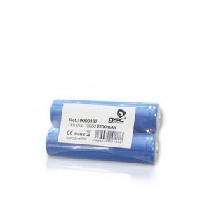 Pacote de 2 baterias recarregáveis 18650 2200mAh GSC