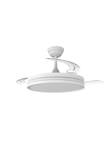 Ventola da soffitto Ferro Eco 48W con pale retrattili e telecomando