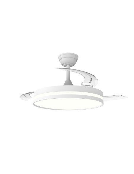 Ventola da soffitto Ferro Eco 48W con pale retrattili e telecomando