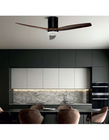 Ventilatore da soffitto Nine Eco Nero 122 cm con luce LED CCT e telecomando