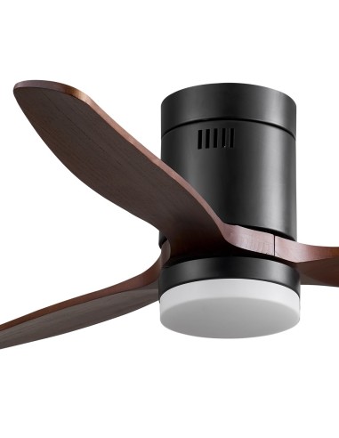 Ventilatore da soffitto Nine Eco Nero 122 cm con luce LED CCT e telecomando
