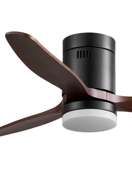 Ventilatore da soffitto Nine Eco Nero 122 cm con luce LED CCT e telecomando