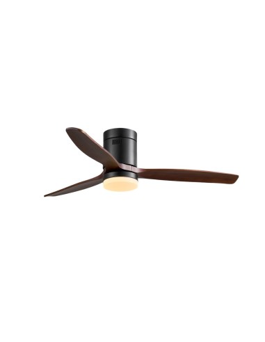 Ventilatore da soffitto Nine Eco Nero 122 cm con luce LED CCT e telecomando