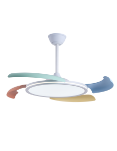 Ventilador LED Key Plus com pás retráteis 43+15W e controlo remoto