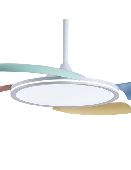 Ventilatore LED Key Plus con pale retrattili 43+15W e telecomando