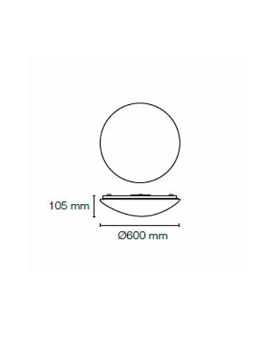 Plafonnier LED Sever Étoiles 100W réglable 3 températures commande sans fil