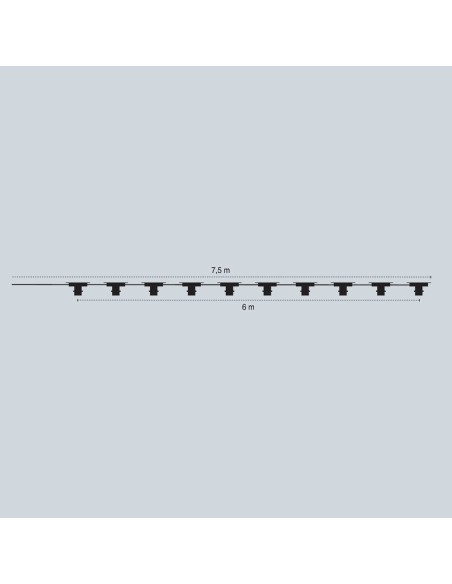 E27 Outdoor String Light 5.7M IP54 (10 Lights)