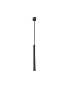 Slim Black Pendant Lamp with Textile Cord