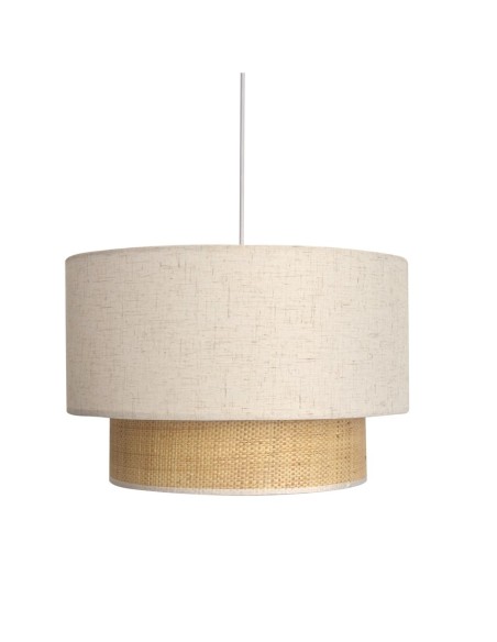 Armis Ceiling Lamp with Rattan Textile Shade E27