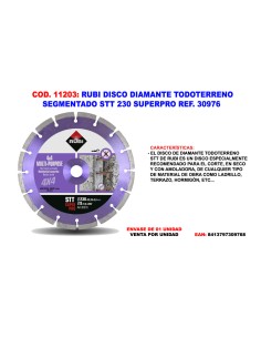 Segmented All-Terrain Diamond Disc STT 230 Superpro