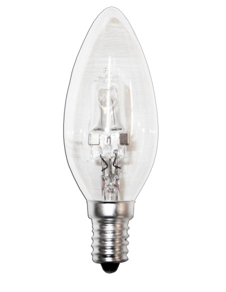 Lâmpada halogênica vela clara ECO30 230V-42W E14 LUZ DLU