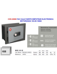 FAC Motorized Electronic Recessed Safe Model 103-IE