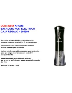Abracorchos Elétrico ARCOS 604600 com Caixa de Presente