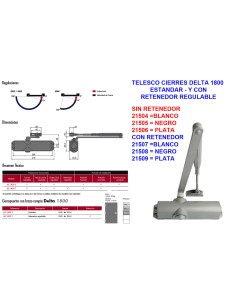 Delta 1800 Silver Adjustable Telescopic Retainer AS1859TPL