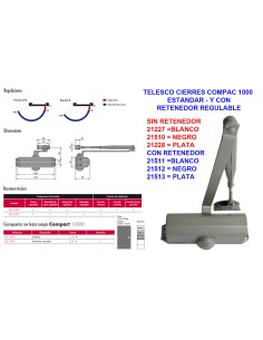 White Adjustable Retainer Telesco Cierres Compac 1000