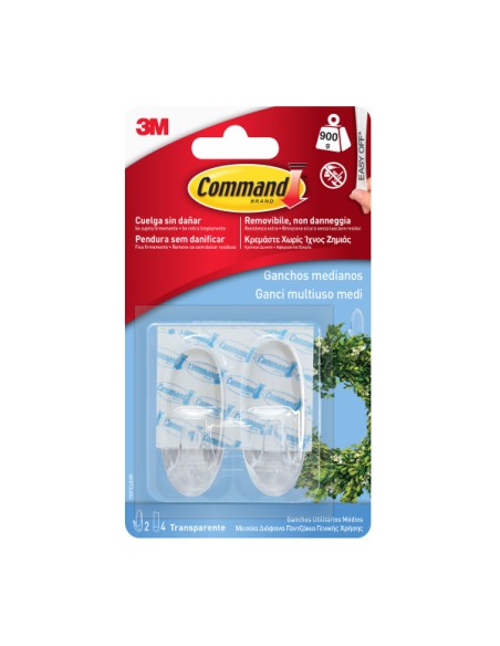 Transparent Oval Hanger 3M Command 2 units