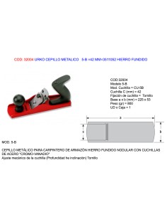 URKO 5-B Metal Brush Cast Iron 42mm