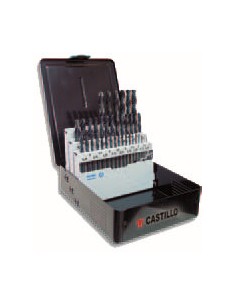 HSS Drill Bit Case 25 Pieces, Diameter 1 to 13 mm