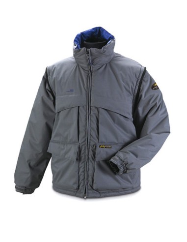 Grey XL Messenger Biker Jacket with Detachable Sleeve