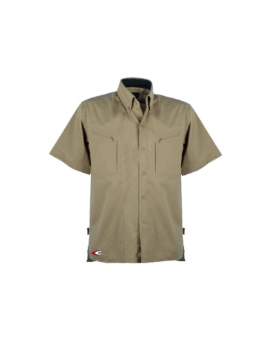 Beige Hawaiian Shirt Medium Short Size L