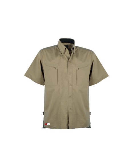 Beige Hawaiian Shirt Medium Short Size L