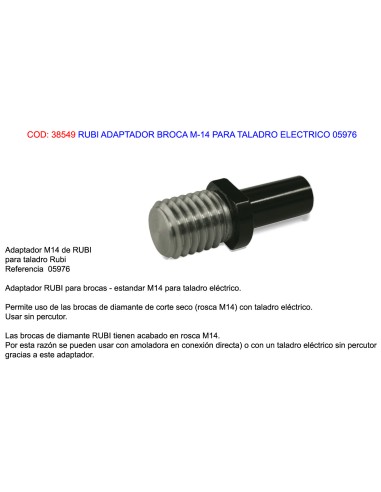 Drygres Diamantbohrer-Adapter M-14 05976