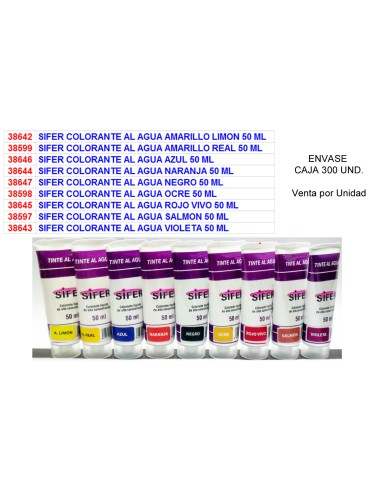 SIFER Water-based Dye Royal Yellow 50 ml