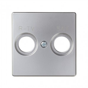 Tapa toma R-TV + SAT aluminio SIMON 82097-33