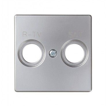 Tapa toma R-TV + SAT aluminio SIMON 82097-33