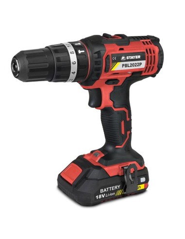 Perceuse à percussion STAYER 18V 2Ah avec 2 batteries Réf PBL 2022